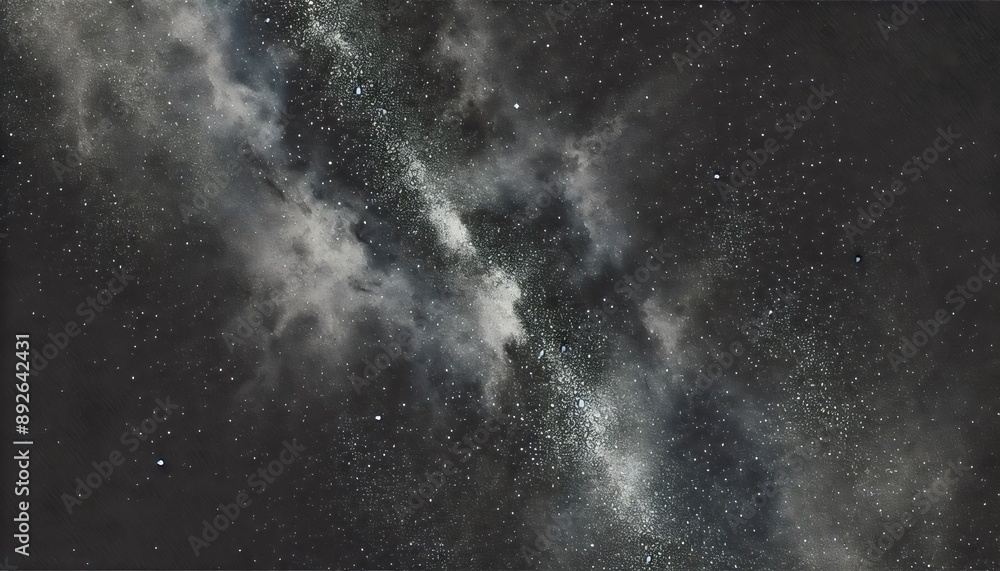 Obraz premium A stunning and intricate backdrop illustrating a celestial stream of stars and cosmic dust winding through the dark expanse of space