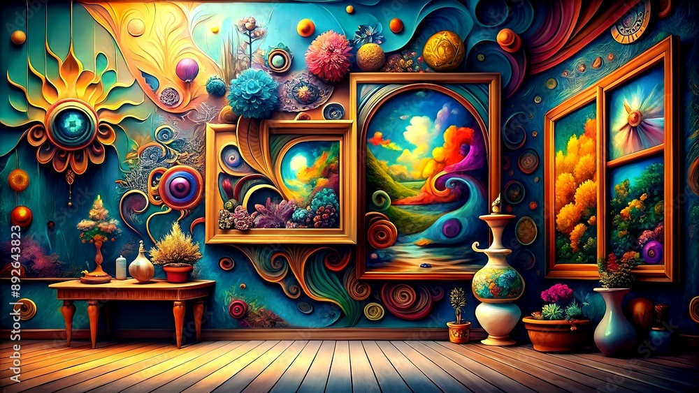Fototapeta premium The Art of the Unexpected: A Fusion of Diverse Styles and Techniques Generative AI Neural art