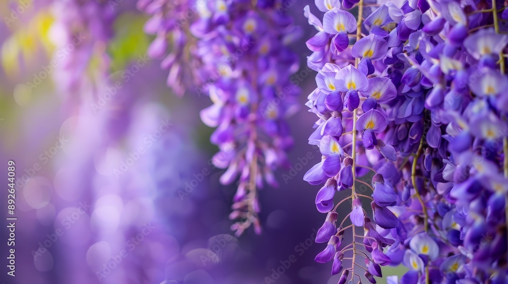 Close-up of a purple wisteria in full bloom Close-up of a purple wisteria in full bloom