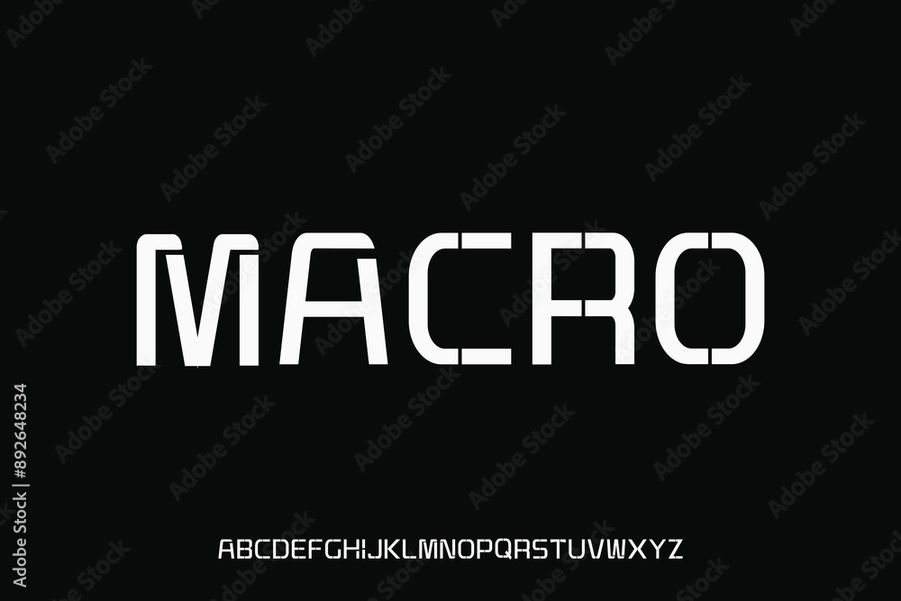 Obraz premium Display alphabet font vector design suitable for headline, poster, logo, banner and many more