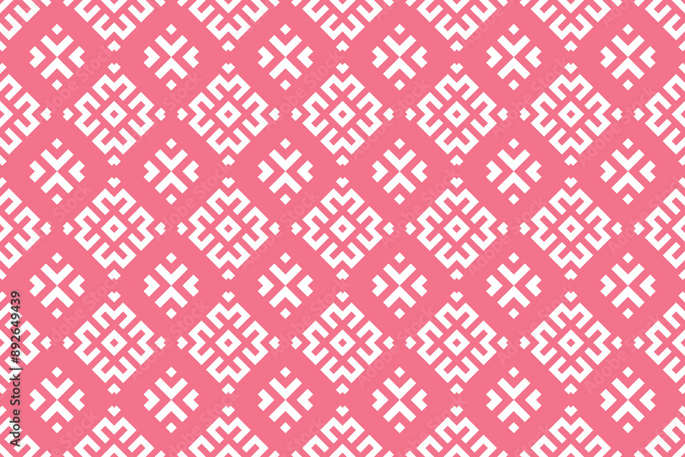 Abstract geometric pattern. A seamless vector background. White and pink ornament. Graphic modern pattern. Simple lattice graphic design Abstract geometric pattern. A seamless vector background. White and pink ornament. Graphic modern pattern. Simple lattice graphic design