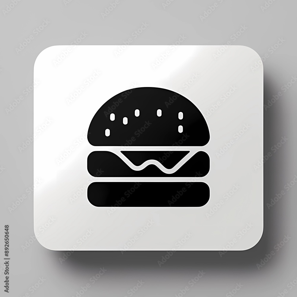 Burger logo with a white background can be used as a vector or icon. Burger logo with a white background can be used as a vector or icon.