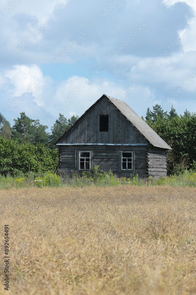 Old abandoned wooden village house. Old abandoned wooden village house.