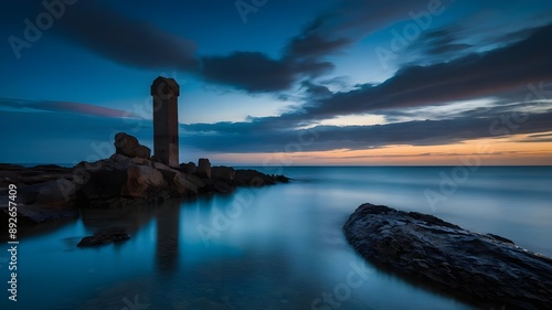 lighthouse at sunset