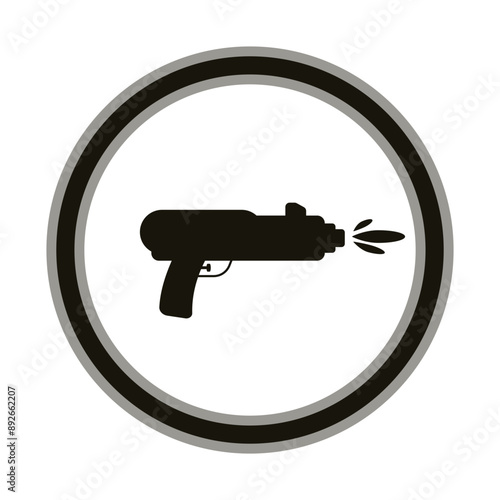 gun vector, vector illustration, abstract, art, 3d rendering