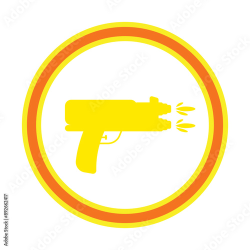 gun, vector illustration, abstract, art, 3d rendering