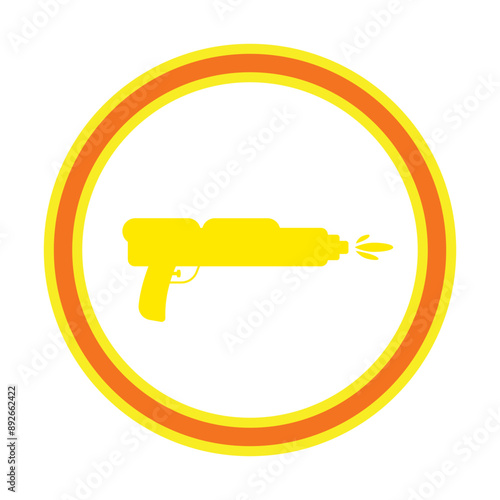 gun, vector illustration, abstract, art, 3d rendering