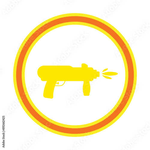gun, vector illustration, abstract, art, 3d rendering