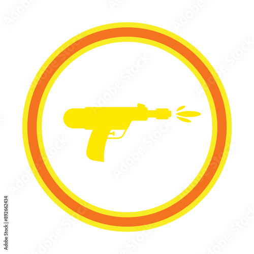 gun, vector illustration, abstract, art, 3d rendering