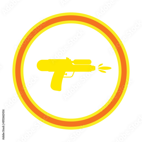 gun, vector illustration, abstract, art, 3d rendering