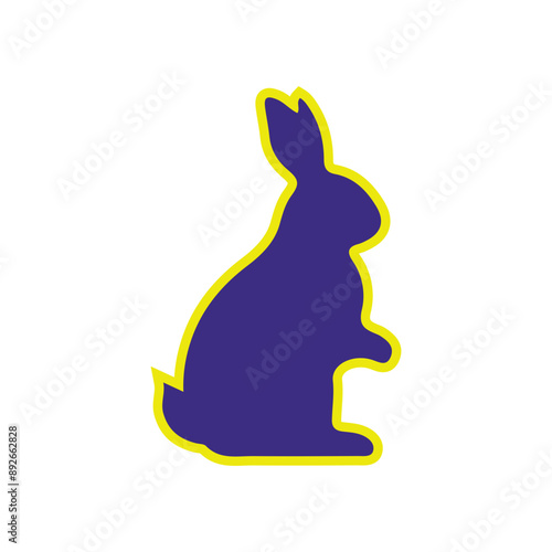 rabbit animal, vector, silhouette, vector illustration, abstract, art, 3d rendering