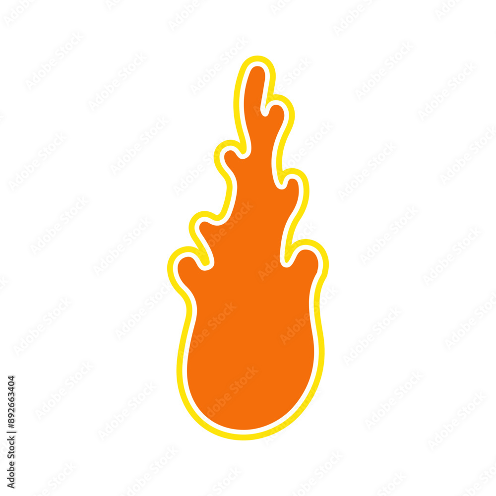 Obraz premium hot fire, vector, silhouette, vector illustration, abstract, art, 3d rendering