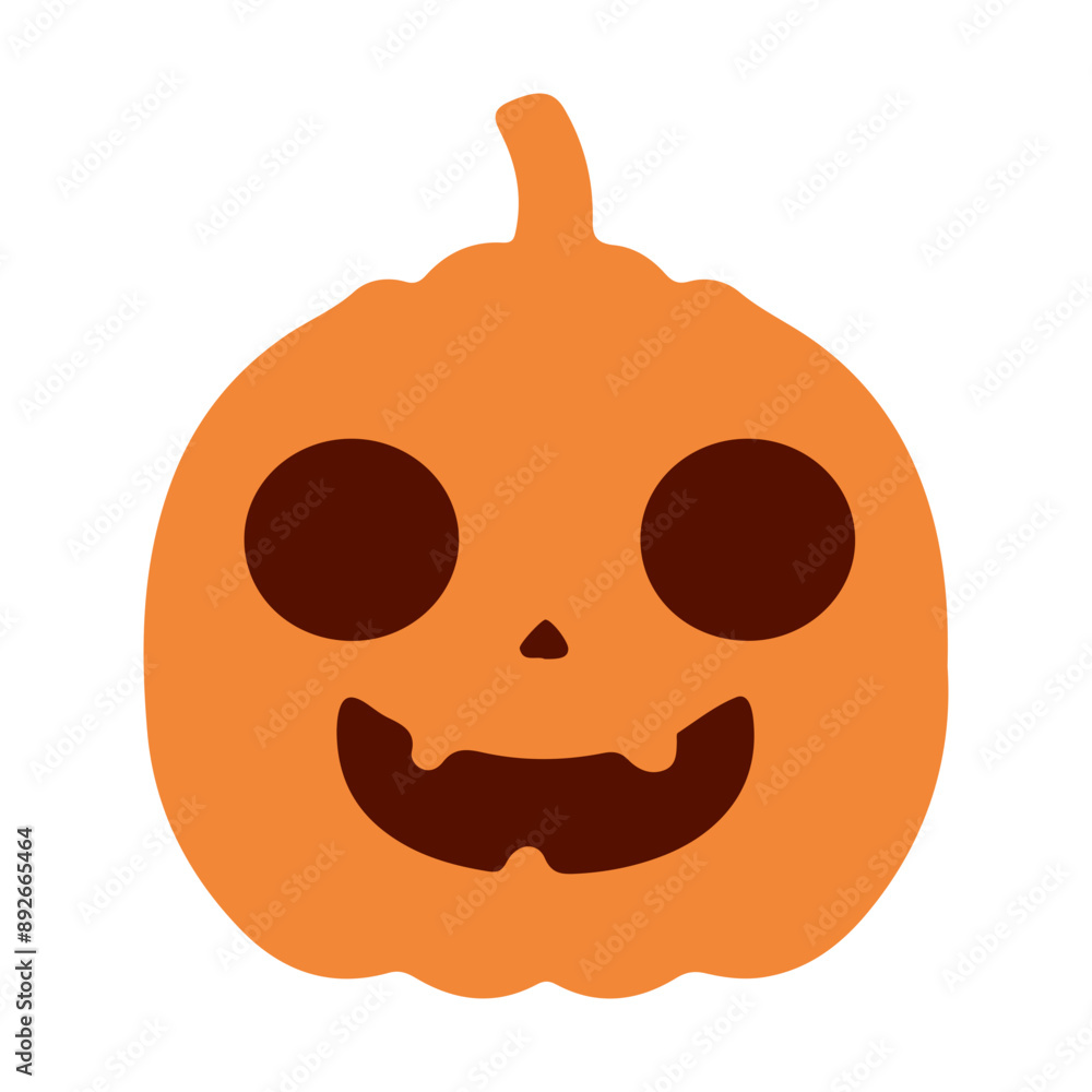 Fototapeta premium halloween pumpkin with facial expression, vector, silhouette, vector illustration, abstract, art, 3d rendering