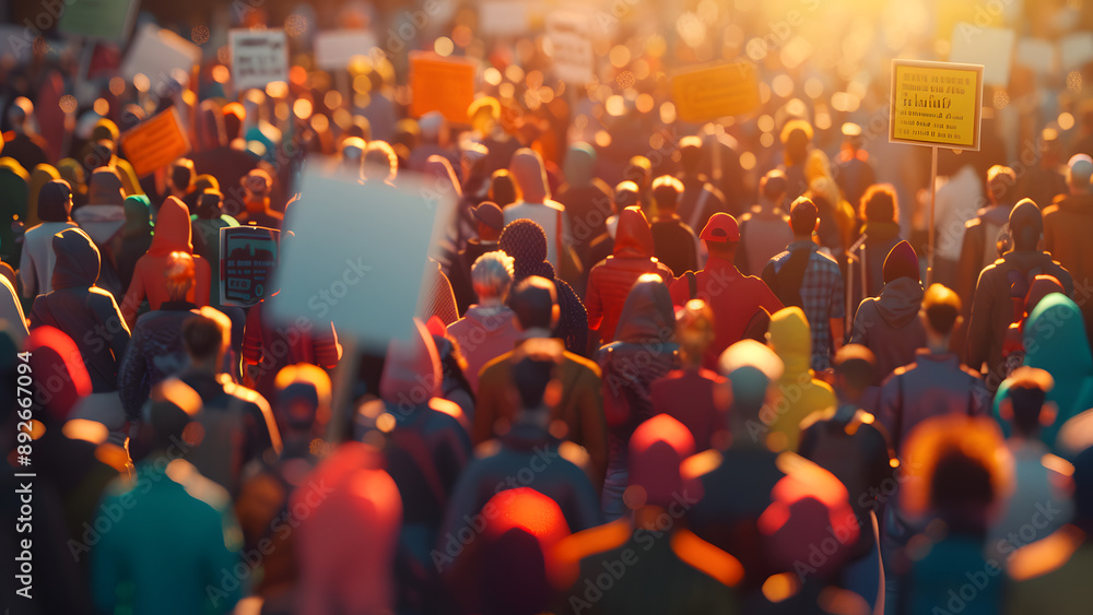 Obraz premium realistic high-resolution photo of protest, with detailed background