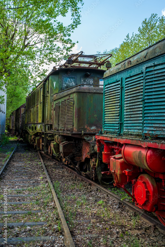 Old historic railway vehicles in Germany. Old historic railway vehicles in Germany.