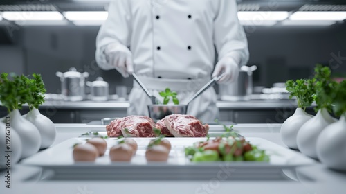 Wallpaper Mural A chef in a hospital kitchen preparing a meal specifically designed for diabetic patients Torontodigital.ca