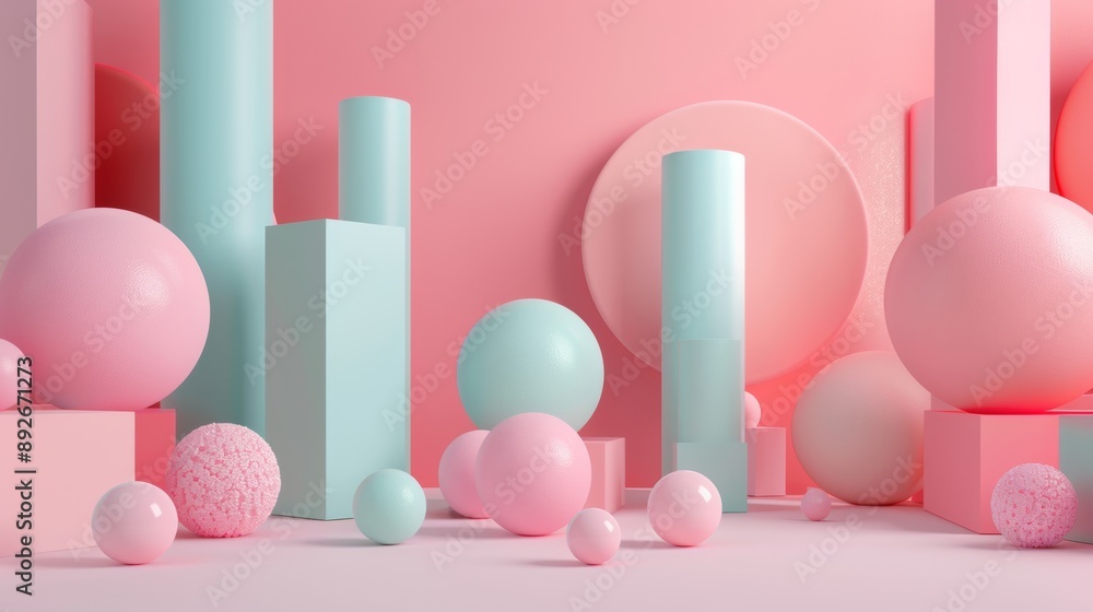 A pink and blue room with a pink and blue background A pink and blue room with a pink and blue background