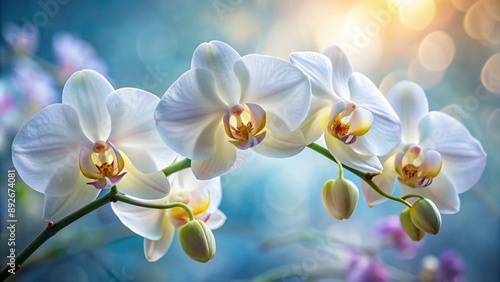 Branch, Close-up orchid flower, branch in cachepot, for advertising, calendar photo