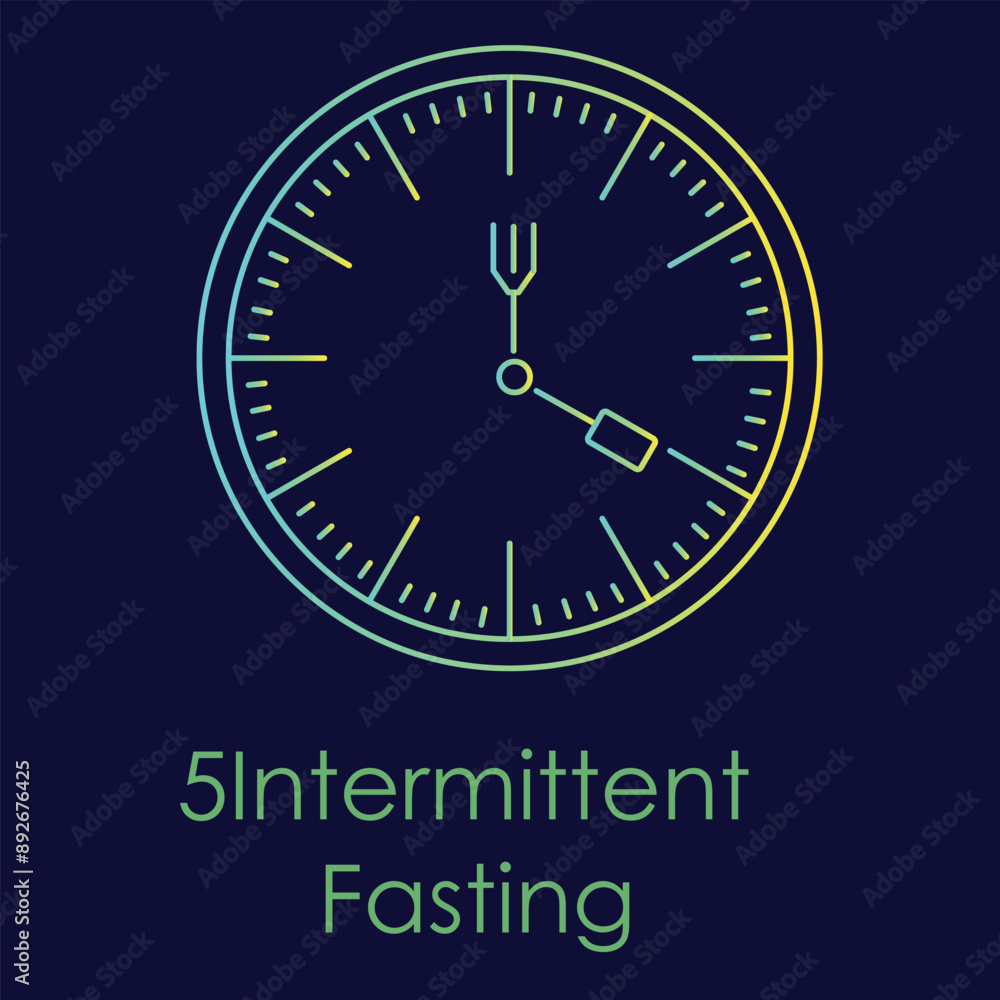 Intermittent Fasting Icon with editable stroke. Intermittent Fasting Icon with editable stroke.