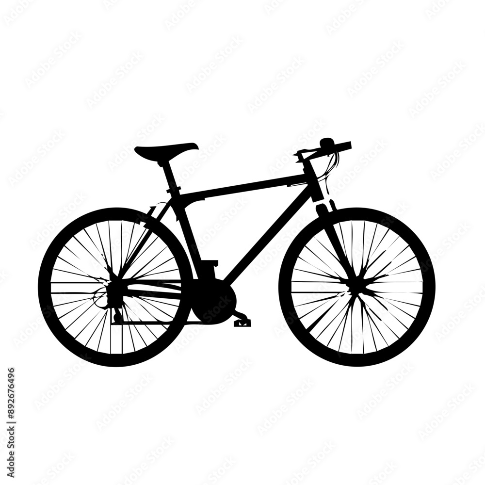 Fototapeta premium bicycle vector, logo, vector illustration, abstract, art, 3d rendering, silhouette