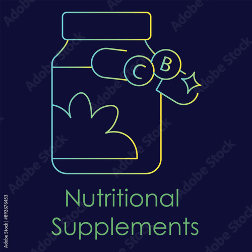 Nutritional Supplements Icon with editable stroke.