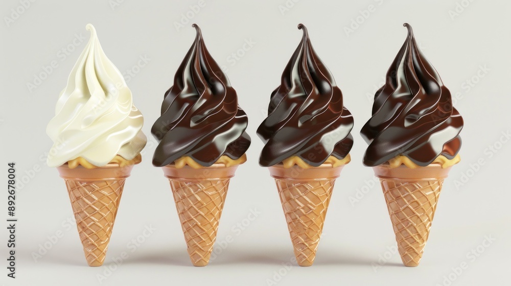 ice cream cone chocolate and vanilla ice cream cone chocolate and vanilla
