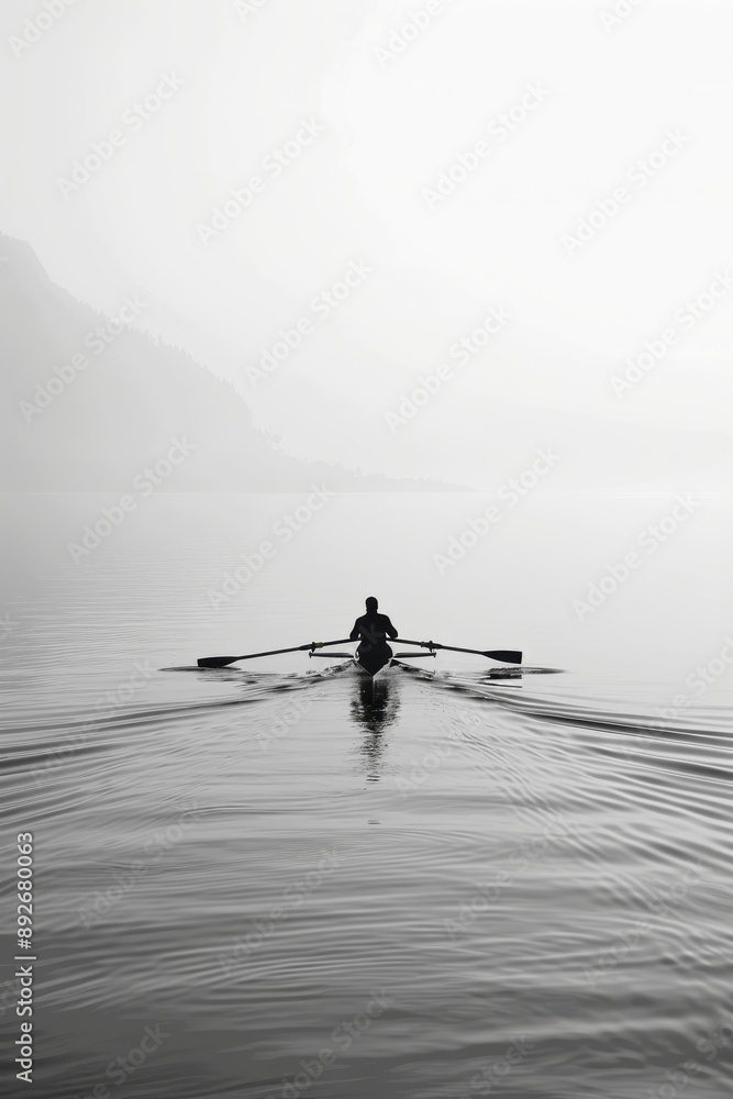 Naklejka premium Solitude on the Lake