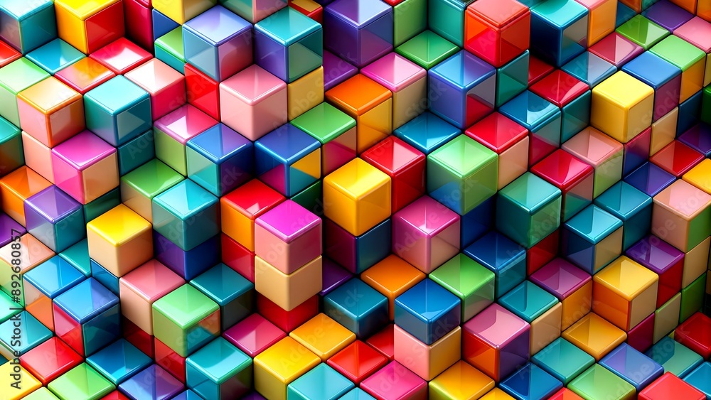 Cubic Harmony: Interlocking Colorful Cubes Generative AI-generated Cubic Harmony: Interlocking Colorful Cubes Generative AI-generated