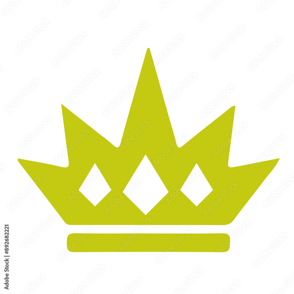 Fototapeta premium royal gold crown vector, logo, vector illustration, abstract, art, 3d rendering, silhouette