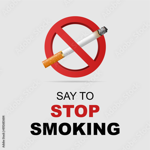 no smoking sign or icon. ban on smoking banner for social media post. no smoking awareness campaign, say no to smoking banner with cigarette ban sign