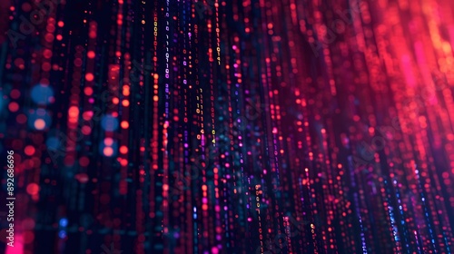 Binary Data Software Programming Code Background. Random Parts of Program Code. Digital Data Technology Concept. 1 0 Machine Code. Random Binary Data Matrix Wide Vector Illustration.