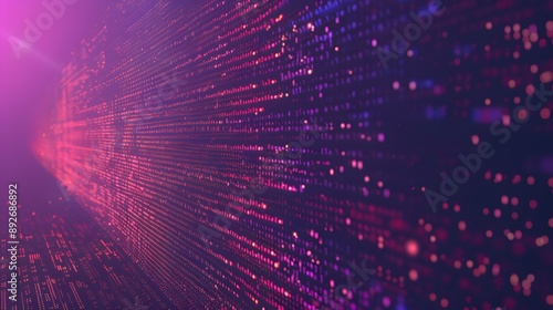 Binary Data Software Programming Code Background. Random Parts of Program Code. Digital Data Technology Concept. 1 0 Machine Code. Random Binary Data Matrix Wide Vector Illustration.