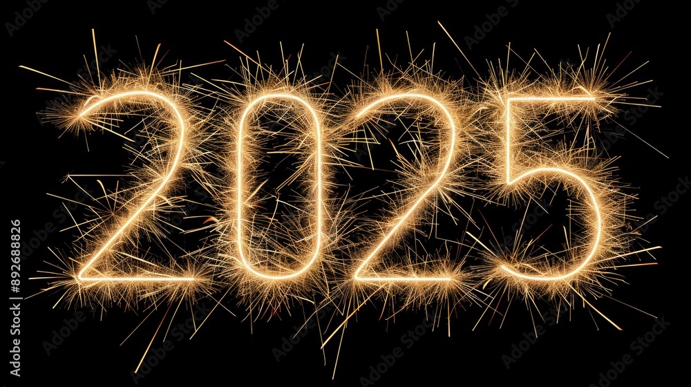 Sparklers Illuminate 2025 in the Night Sky Sparklers Illuminate 2025 in the Night Sky