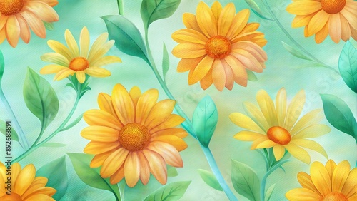 seamless background with flowers