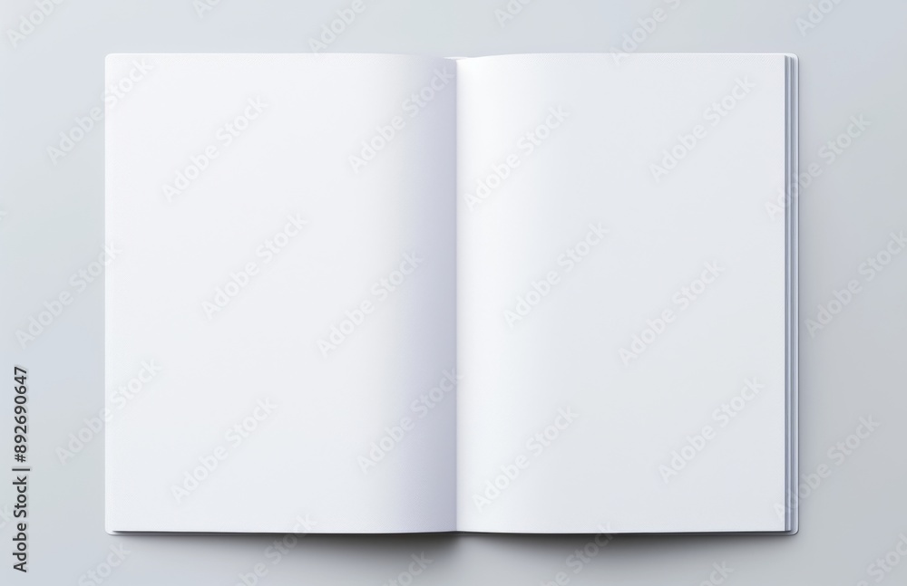 White Book Mockup on Gray Background with Blank Magazine Cover Template for Design Presentation of New Journal or Magazine Layout White Book Mockup on Gray Background with Blank Magazine Cover Template for Design Presentation of New Journal or Magazine Layout