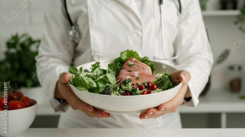 A nutritionist preparing a healthy meal plan for a patient with high cholesterol