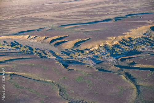 Namibia, the Namib desert, wild landscape, panorama in rain season
