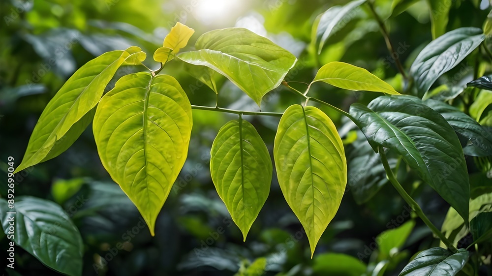 Fototapeta premium green leaves background