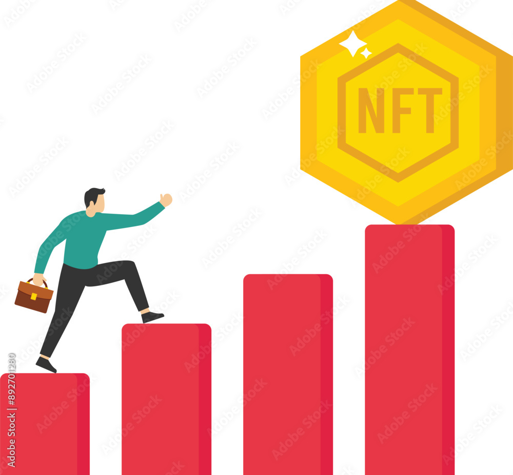 Man climbing up diagram with special shortcut to success. Get rich fast or strategy to achieve target. Vector illustration.
Man climbing up diagram with special shortcut to success. Get rich fast or strategy to achieve target. Vector illustration.