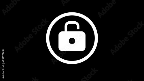Lock icon black background overlay