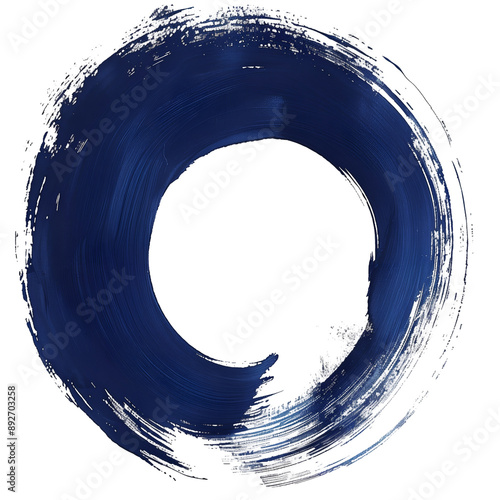 Dynamic Blue Circular Brush Stroke Design