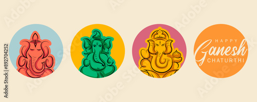 Lord Ganpati background for Ganesh Chaturthi festival of India