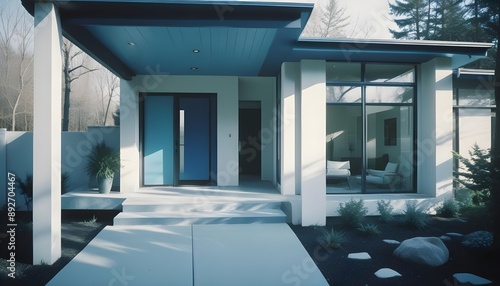 Photo interior modern design room 3d illustration