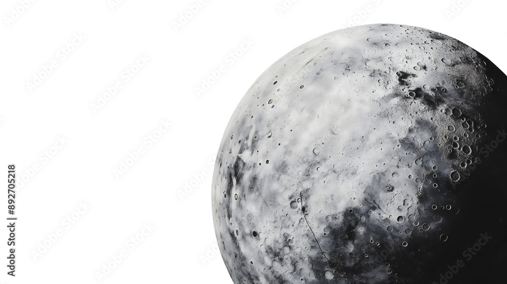 Obraz premium A celestial body, Earth's satellite, commonly known as the moon and its lunar halo. The moon shines brightly at night, particularly when it is full.