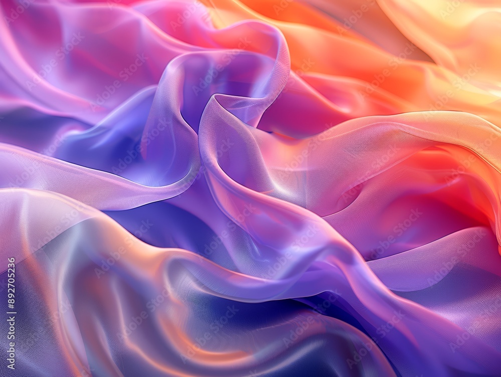 luxury 3d background, silk, close up, focus on, vivid shades, Double exposure silhouette with silk luxury 3d background, silk, close up, focus on, vivid shades, Double exposure silhouette with silk