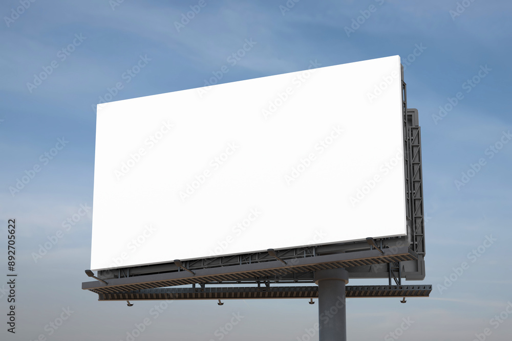 Mockup of a outdoor billboard against the sky Mockup of a outdoor billboard against the sky