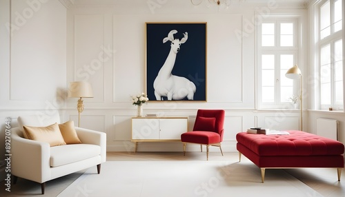 Photo interior modern design room 3d illustration