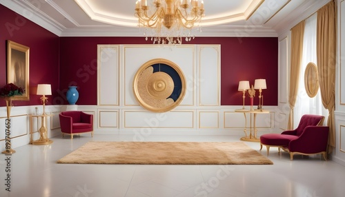 Photo interior modern design room 3d illustration