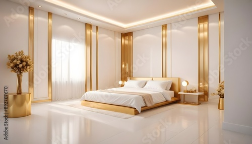 Photo interior modern design room 3d illustration