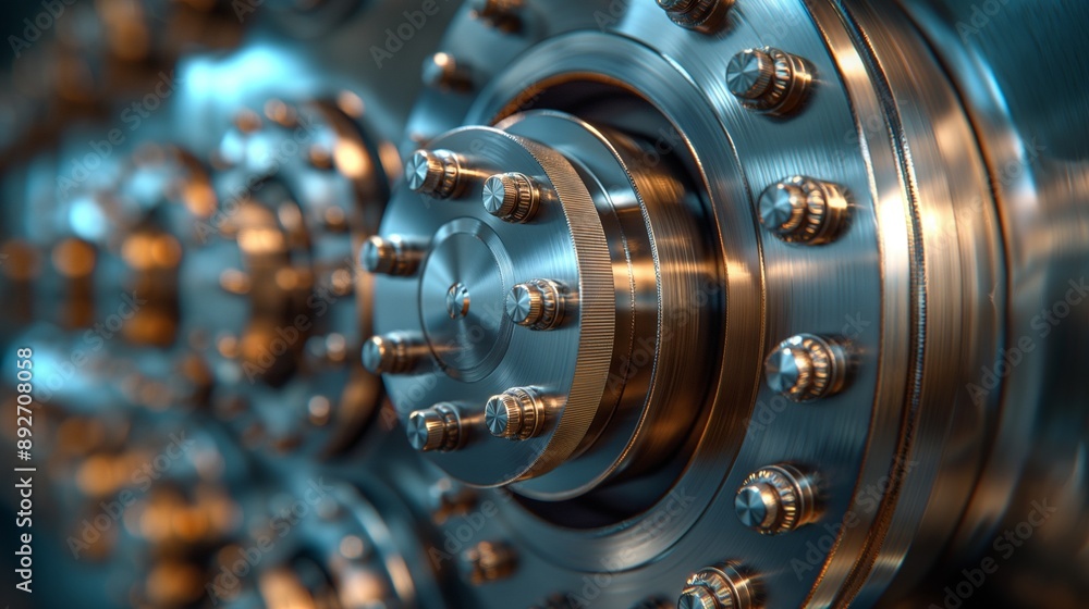 The mechanism inside a bank vault door, Steel Vault Door Bolts for Secure Storage The mechanism inside a bank vault door, Steel Vault Door Bolts for Secure Storage